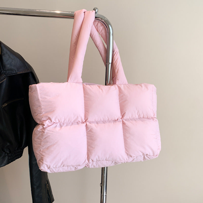 Women's Padded Nylon Quilted Tote Bag N6J216
