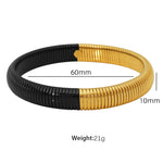 Load image into Gallery viewer, Vintage Titanium Steel Wide Cuff Elastic Snake Chain S5P254