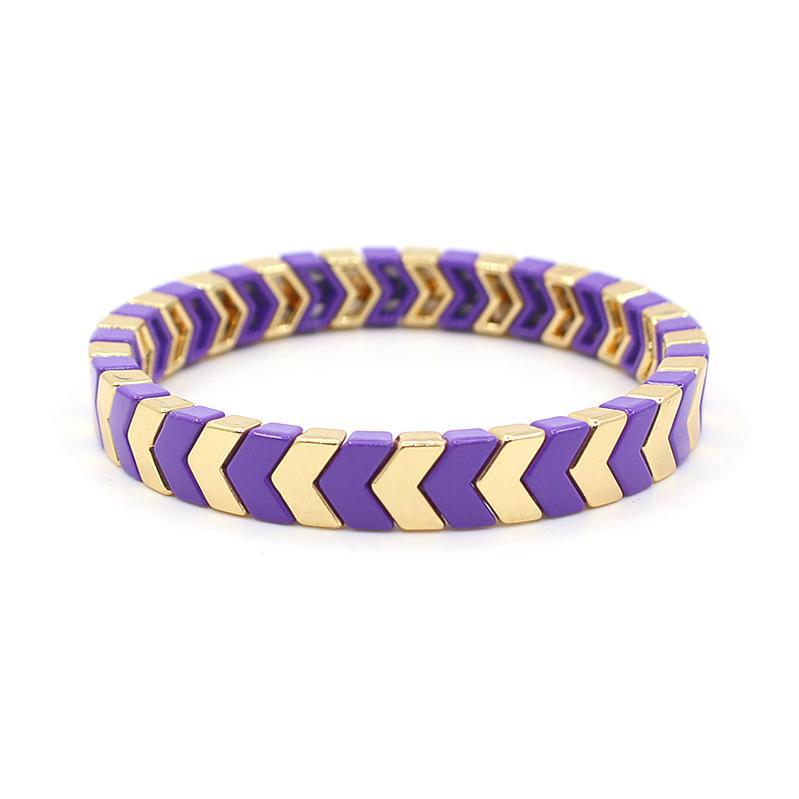 Arrow Beads Bracelet Tribal Enamel Elastic Adjustable S5P049