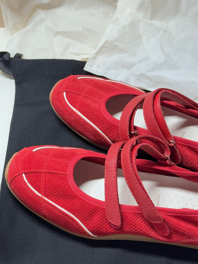 Sporty Double Strap Mary Jane Flat Shoes Women N6C143