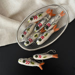 Load image into Gallery viewer, Funny Dried Fish Felt Pendant Handmade Gift N6G017