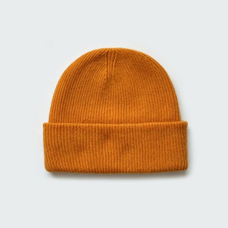 100 Percent Wool Seamless Double Layer Knit Beanie N6K283