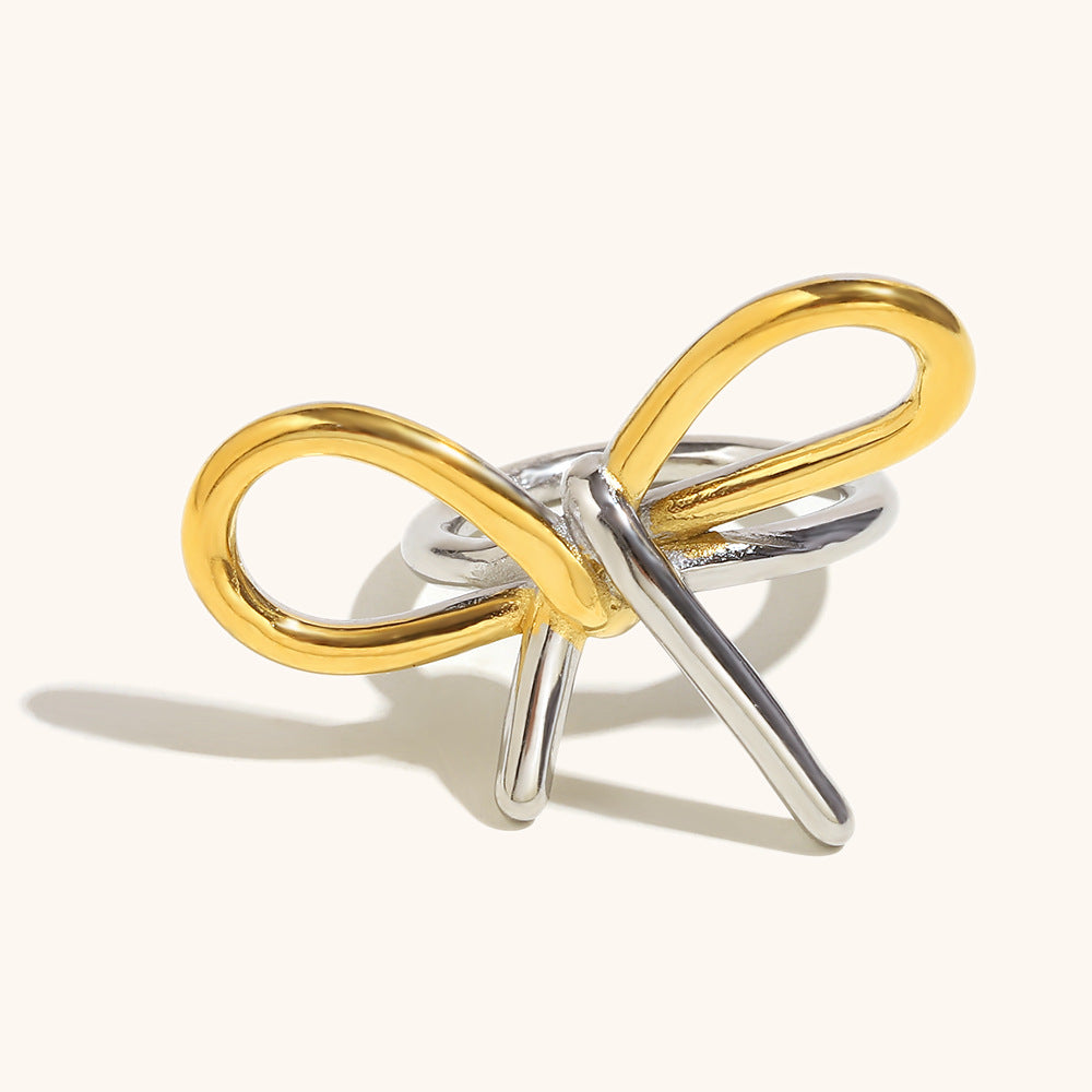 Sweet Butterfly Ring Stainless Steel 18K Gold Plated S5P006