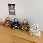 Load image into Gallery viewer, Cut Out Drawstring Bucket Bag Hollow Out PVC Cotton N6F122