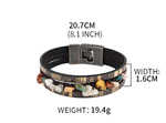 Load image into Gallery viewer, Multi-Layer Leather and Natural Stone Bracelet S5P606