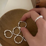 Load image into Gallery viewer, Irregular Faux Pearl Ring Gold Plated Copper Band N6H191