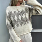 Load image into Gallery viewer, Boat Diamond Sweater Lightweight White N5Z828
