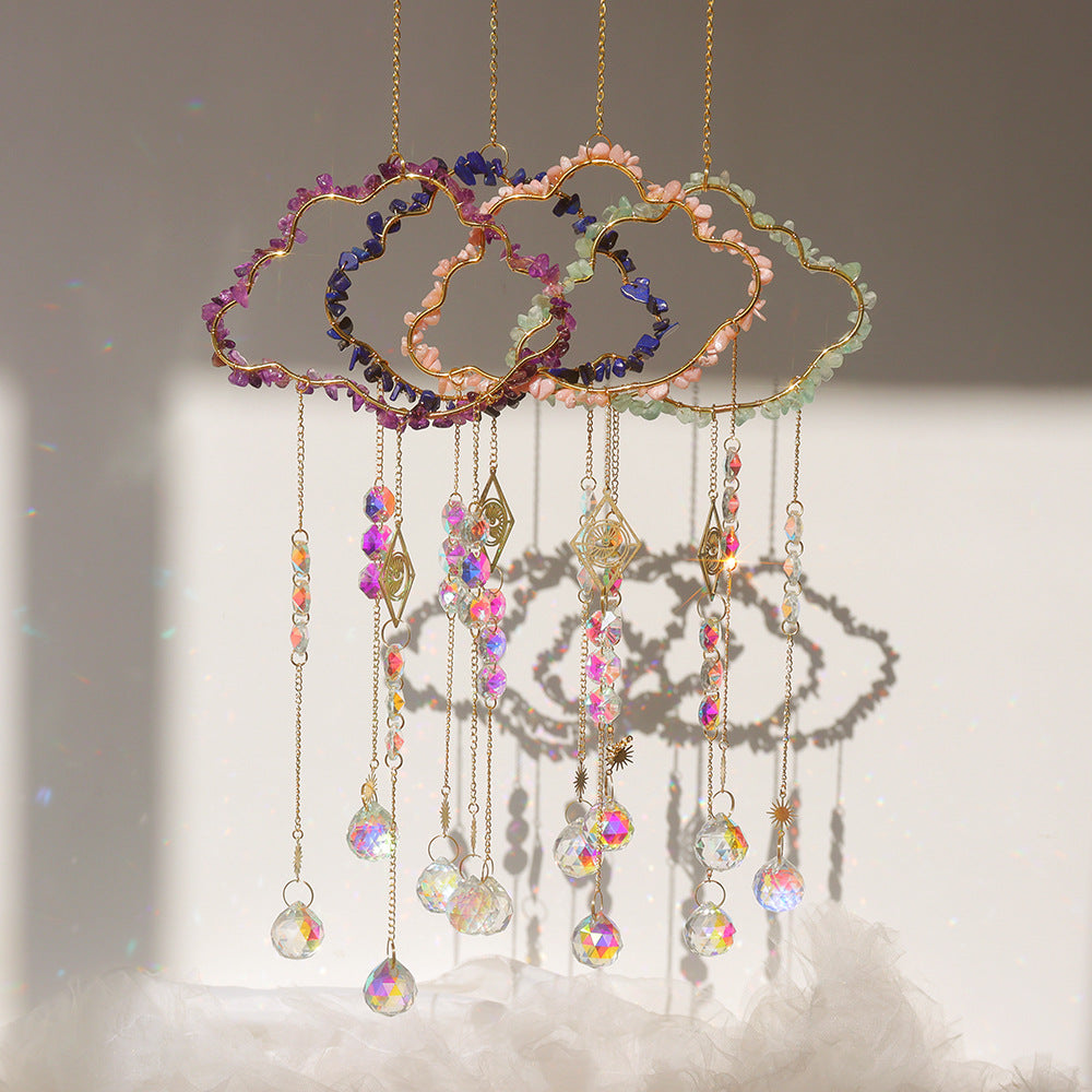 Crystal Sun Catcher Cloud Prism Wind Chime  N6F293