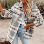 Load image into Gallery viewer, Checked Flannel Shirt Button Front Ultra Heavy N5Z344
