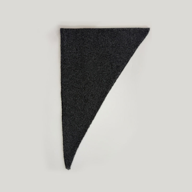 Wool Blend Knitted Triangle Scarf Winter Neck Warmer N6H222