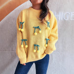Load image into Gallery viewer, 3D Cherry Patch Round Sweater Mid Heavy Options N5A235
