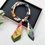 Load image into Gallery viewer, Women's Faux Silk Pearl Magnetic Neck Scarf N6J151