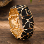 Load image into Gallery viewer, Enamel Square Geometric Line Bangle Women N6C211