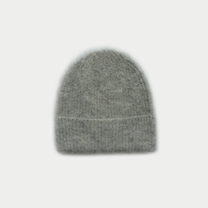 Womens Alpaca Wool Blend Brushed Knit Beanie N6K284