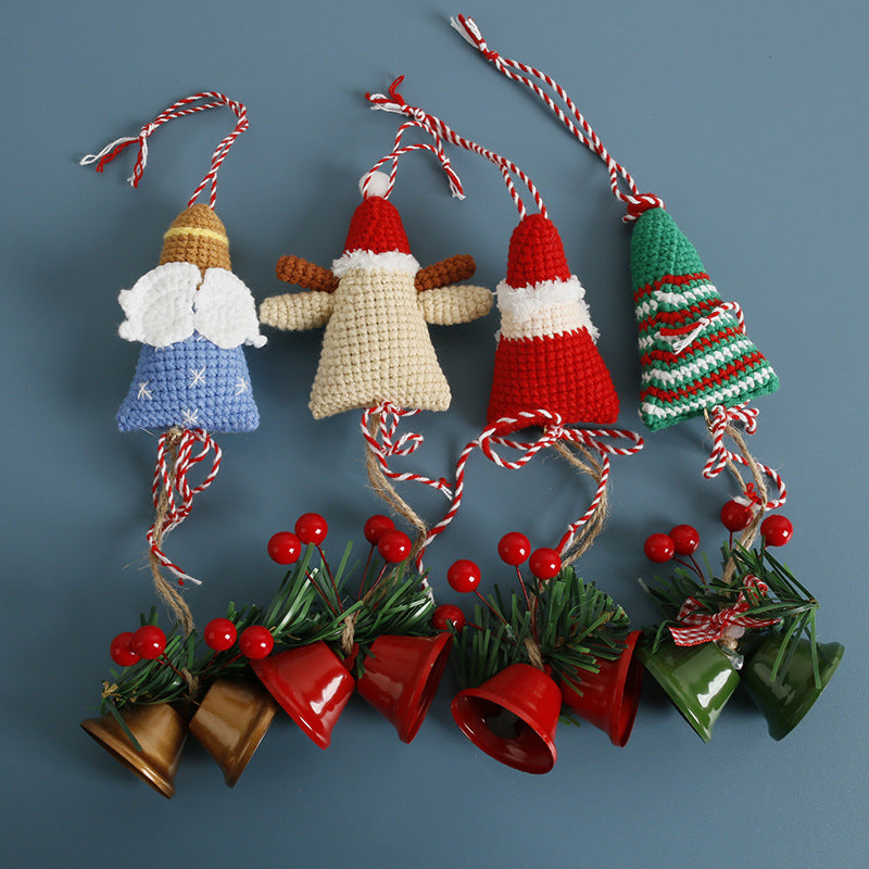Hand Crocheted Christmas Santa Hanging Ornament N6K317