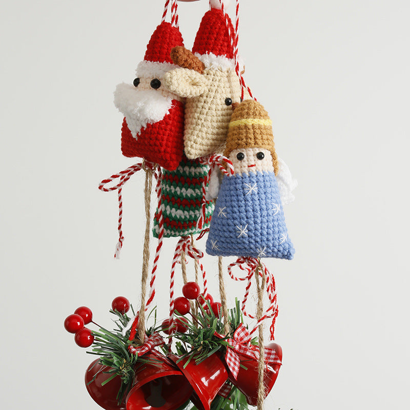 Hand Crocheted Christmas Santa Hanging Ornament N6K317