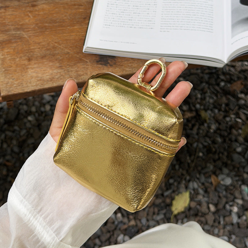Women's Top-Grain Leather Zip Coin Purse N6J238
