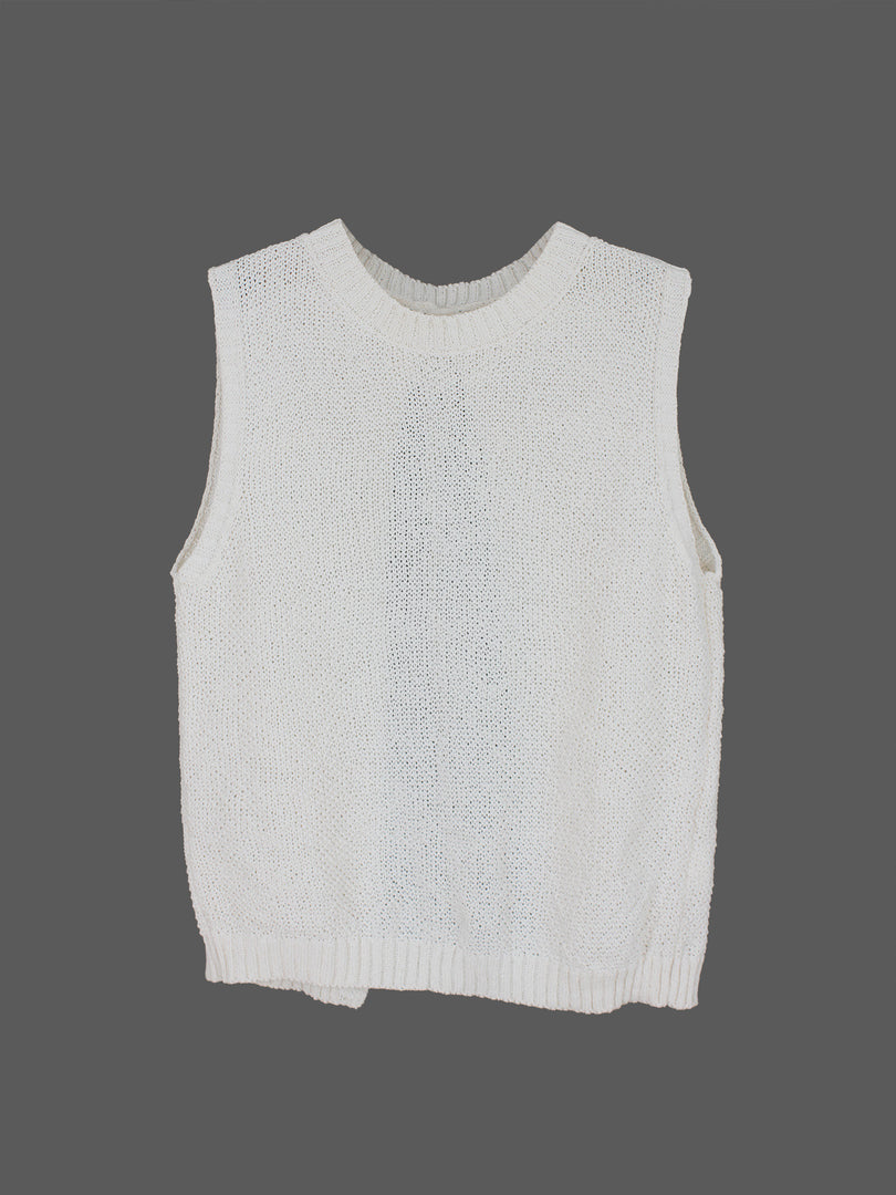 Lace Up Back Knit Tank Top Women N6B037
