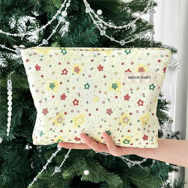 Womens Christmas Print Polyester Cosmetic Bag N6K107