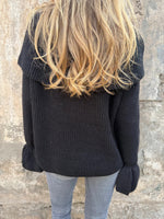 Load image into Gallery viewer, Off-Shoulder Knit Long Sleeve Sweater Flared Sleeve N6G297