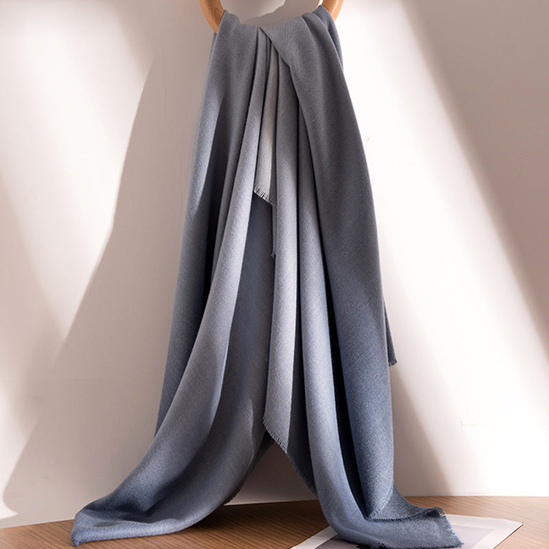 Ombre Gradient Faux Cashmere Wrap  M5A170