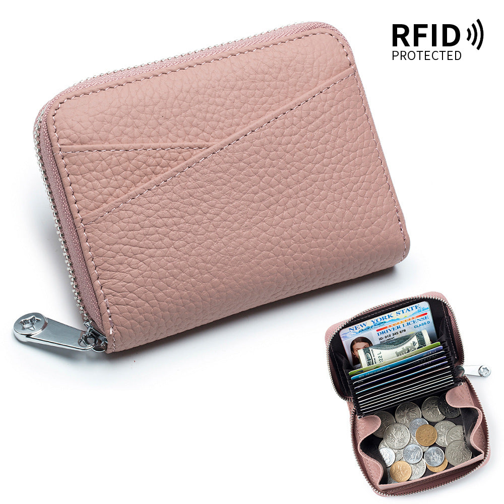 RFID Accordion Card Holder with Zip Coin Purse  N6D019