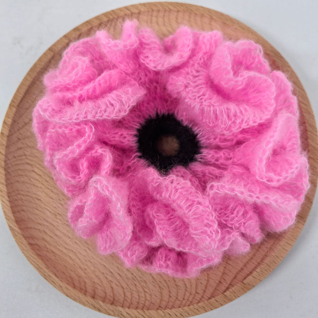 Handcrafted Ruffled Yarn Ponytail Hair Tie S5P428