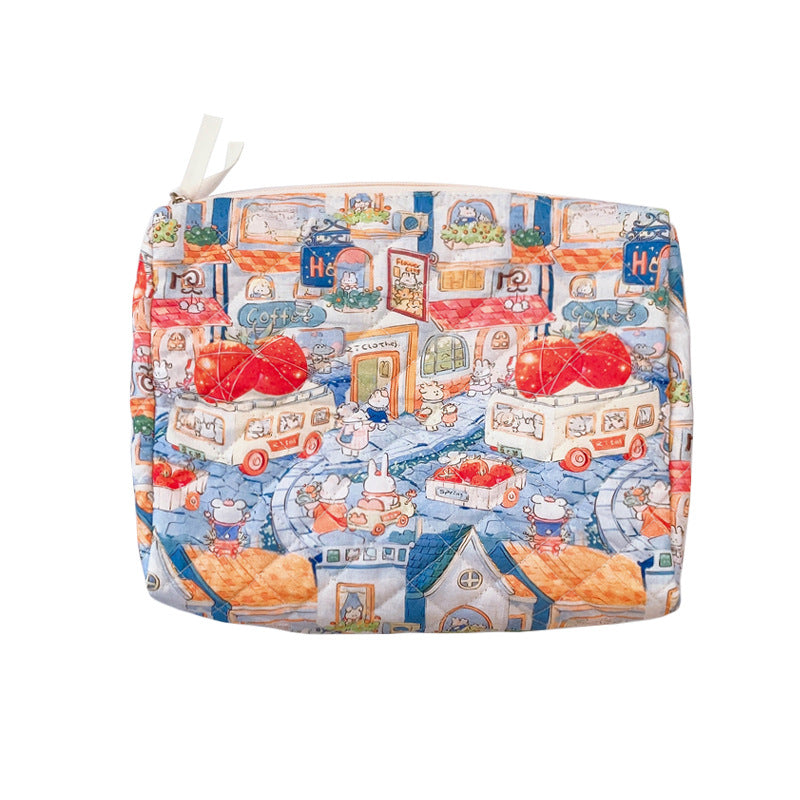 Floral Print Cotton Organizer Polyester Lining S5P326