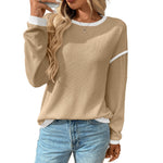 Load image into Gallery viewer, Contrast Block Crew Top Long Sleeve Lightweight N5Z311

