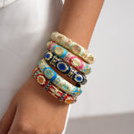Load image into Gallery viewer, Womens Vintage Oval Cat Eye Floral Alloy Bracelet N6K130