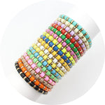 Load image into Gallery viewer, Tube Bead Chain Alloy Vitreous Enamel Rainbow S5P267