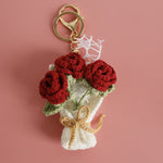Load image into Gallery viewer, Intricate Crochet Bouquet Bag Charm Handmade N6G035