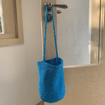 Load image into Gallery viewer, Metallic Woven Bucket Bag Stylish Shoulder Tote N6A083