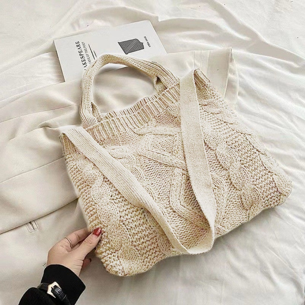 Women's Woven Polyester Vintage Tote Bag N6J164
