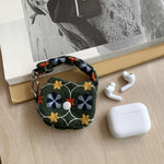 Load image into Gallery viewer, Floral Embroidered Cotton Linen Mini Coin Purse N6J269