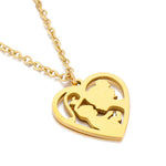 Load image into Gallery viewer, Openwork Heart Pendant Necklace Mother's Day N6D540