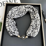 Load image into Gallery viewer, Women's Polyester Printed Scarf Necklace N6J109