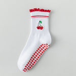 Load image into Gallery viewer, Cartoon Anti-Slip Yoga Socks Women White Mid-Calf N6H004