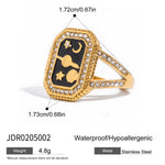Load image into Gallery viewer, Love Signet Ring Steel Luxury Gold Plated S5P029
