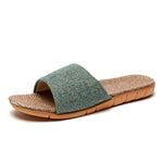 Load image into Gallery viewer, Non Slip Woven Linen Home Slippers Women N6C228