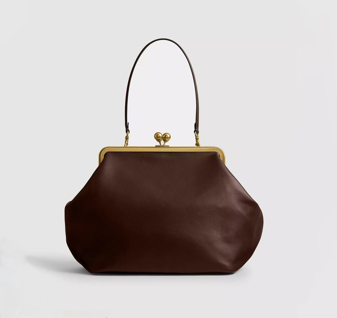 Women's PU Dumpling Clip Shoulder Bag N6J170