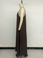 Load image into Gallery viewer, Halter Lace Panel Maxi Dress Women Vacation N6C257