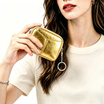 Load image into Gallery viewer, Top Grain Leather Cracked Texture Coin Purse Keychain N6G096