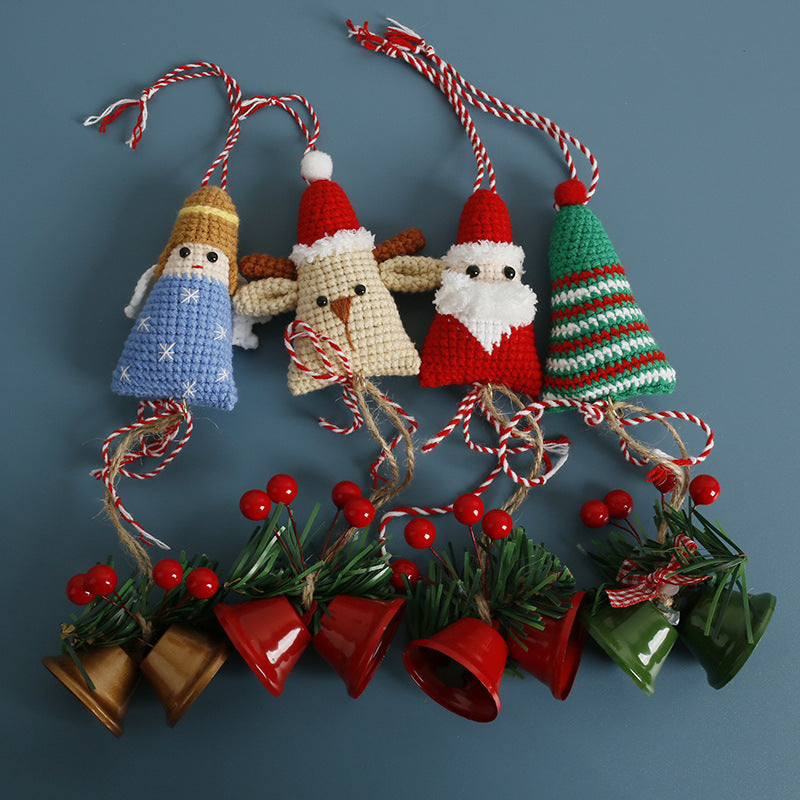Hand Crocheted Christmas Santa Hanging Ornament N6K317
