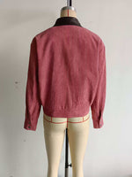 Load image into Gallery viewer, Corduroy Blend Leather Collar Jacket Women N6C138