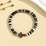 Load image into Gallery viewer, Turquoise Cross Stretch Bracelet S5P612