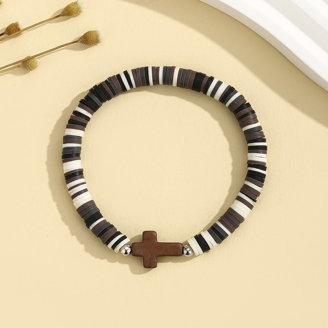 Turquoise Cross Stretch Bracelet S5P612