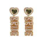 Load image into Gallery viewer, Hand Woven Glass Seed Bead Dangle Earrings S5P217