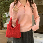 Load image into Gallery viewer, Women's Knitted Woven Handbag N6J138