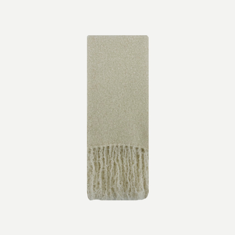 Textured Loop Knit Wool Blend Scarf  M5A138